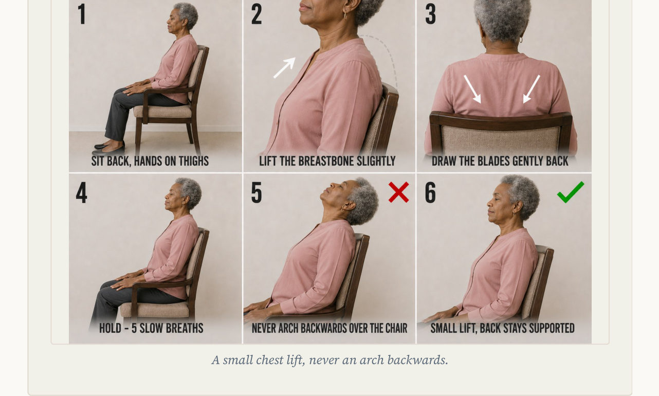 Sample page from The Desk Pain Reset — Gentler version — over 60